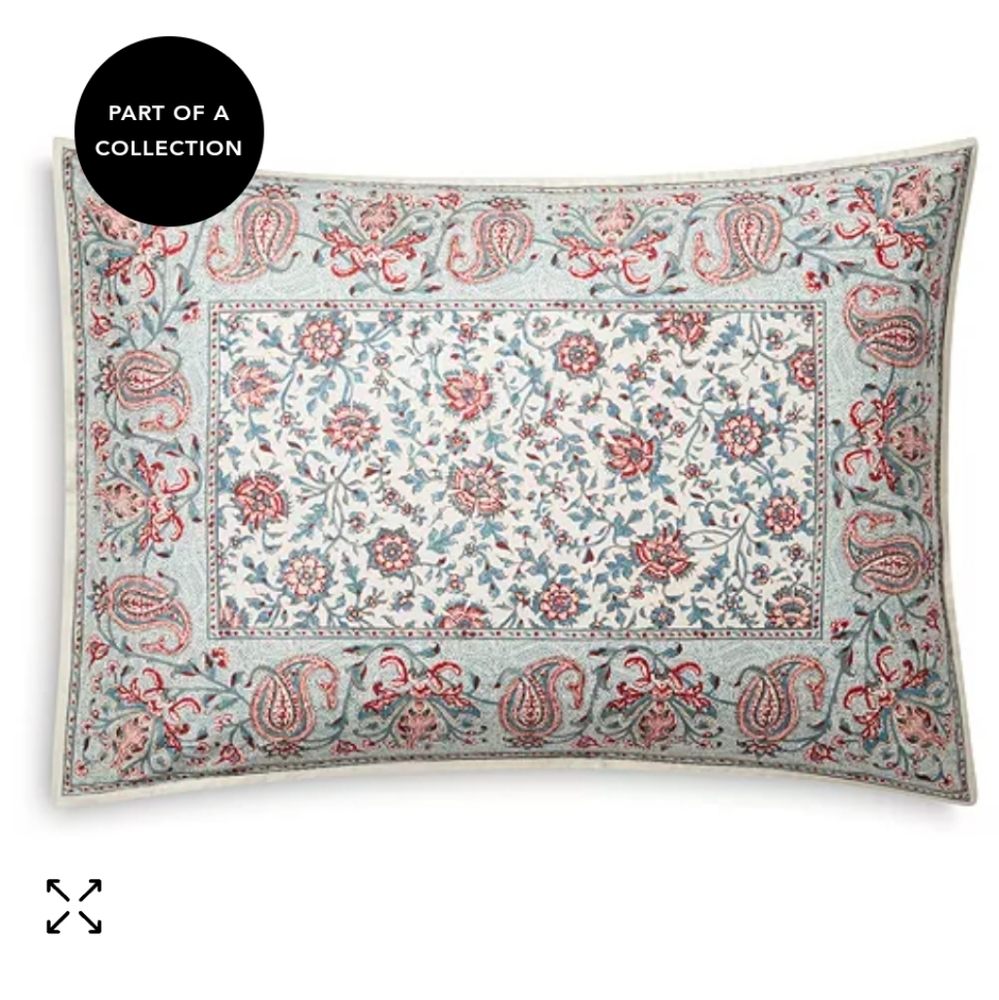 Ralph Lauren Avah Sham Pillow Cover Cotton Floral King
